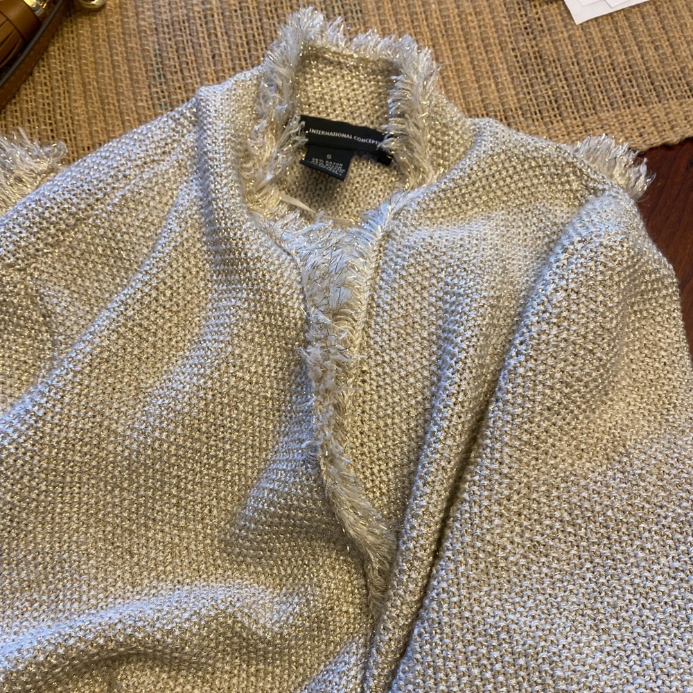 INC sparkly  open sweater Sz S